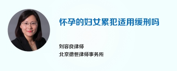 怀孕的妇女累犯适用缓刑吗