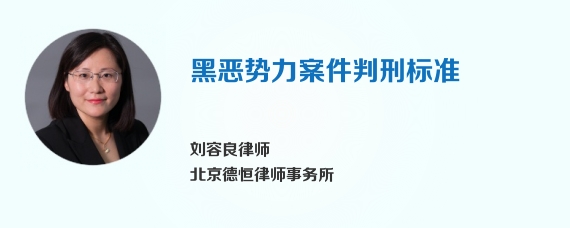 黑恶势力案件判刑标准