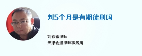 判5个月是有期徒刑吗