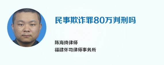 民事欺诈罪80万判刑吗