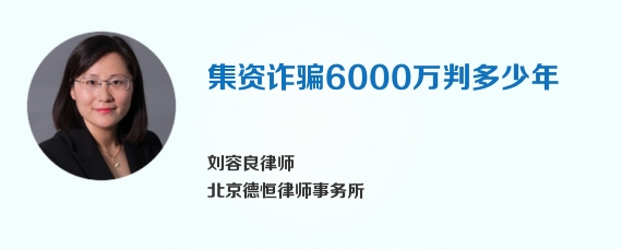 集资诈骗6000万判多少年