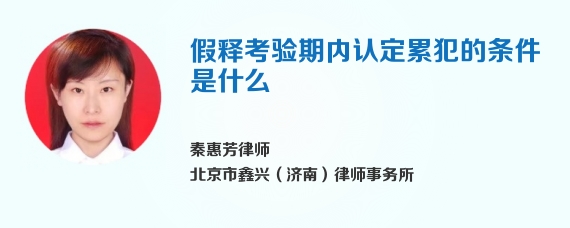 假释考验期内认定累犯的条件是什么