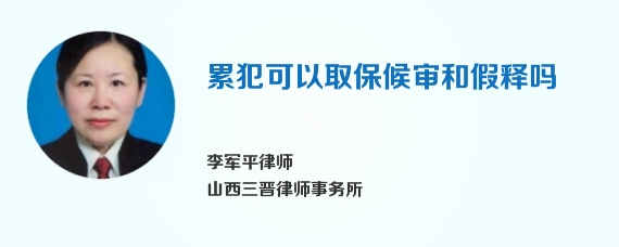 累犯可以取保候审和假释吗