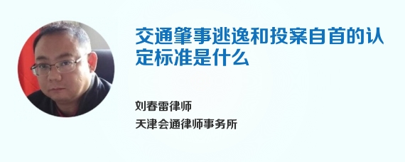 交通肇事逃逸和投案自首的认定标准是什么