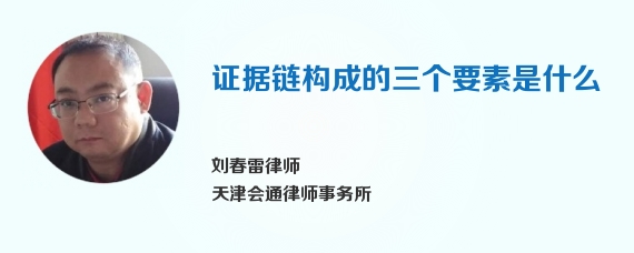 证据链构成的三个要素是什么