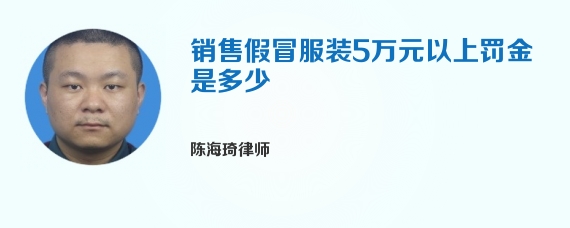 销售假冒服装5万元以上罚金是多少