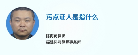 污点证人是指什么