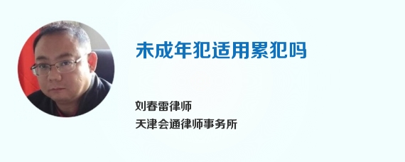 未成年犯适用累犯吗
