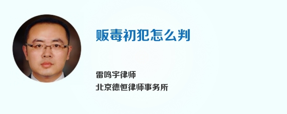 贩毒初犯怎么判