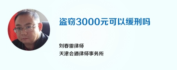 盗窃3000元可以缓刑吗