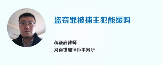 盗窃罪被捕主犯能缓吗