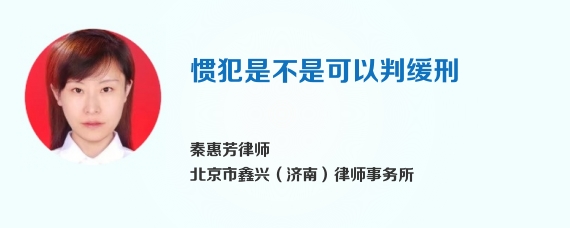 惯犯是不是可以判缓刑