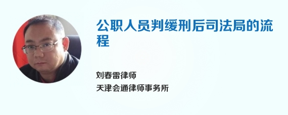 公职人员判缓刑后司法局的流程