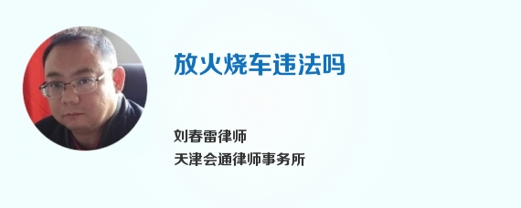 放火烧车违法吗