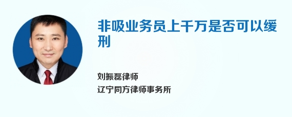 非吸业务员上千万是否可以缓刑