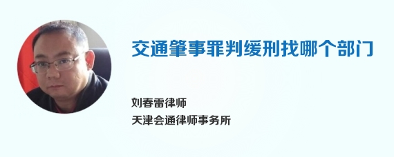 交通肇事罪判缓刑找哪个部门