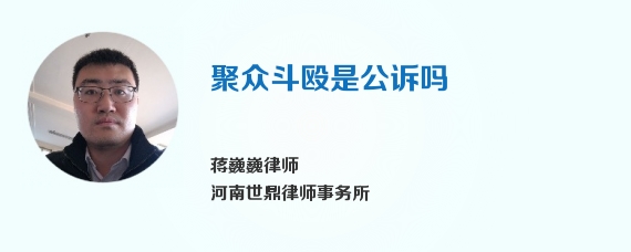 聚众斗殴是公诉吗