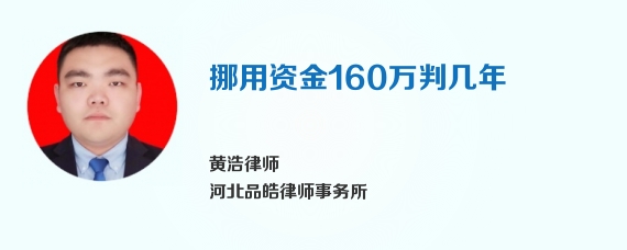 挪用资金160万判几年