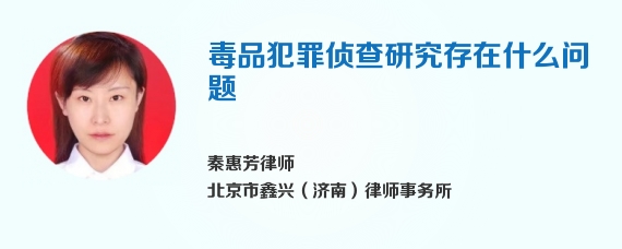 毒品犯罪侦查研究存在什么问题