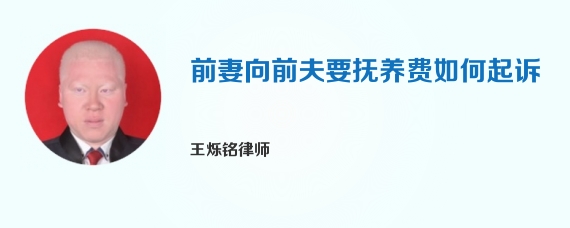 前妻向前夫要抚养费如何起诉