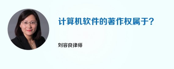 计算机软件的著作权属于?