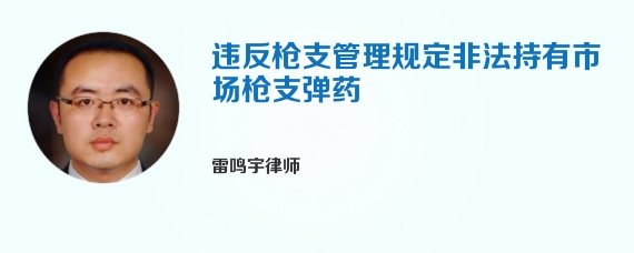 违反枪支管理规定非法持有市场枪支弹药