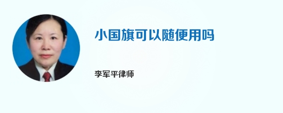 小国旗可以随便用吗