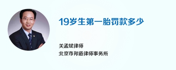 19岁生第一胎罚款多少