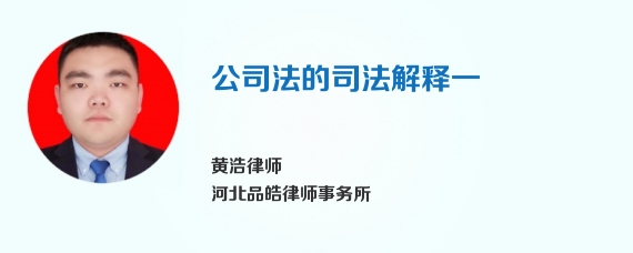 公司法的司法解释一