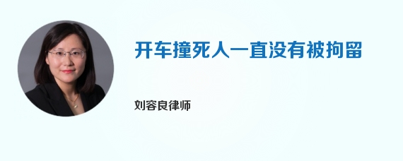 开车撞死人一直没有被拘留