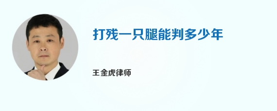 打残一只腿能判多少年