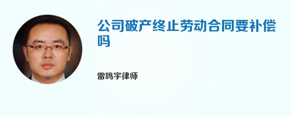 公司破产终止劳动合同要补偿吗