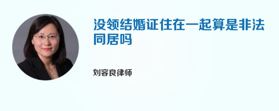 没领结婚证住在一起算是非法同居吗