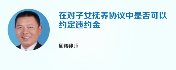 在对子女抚养协议中是否可以约定违约金