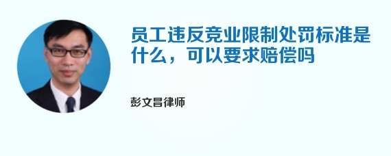 员工违反竞业限制处罚标准是什么，可以要求赔偿吗
