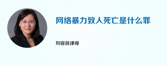 网络暴力致人死亡是什么罪