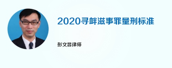 2020寻衅滋事罪量刑标准