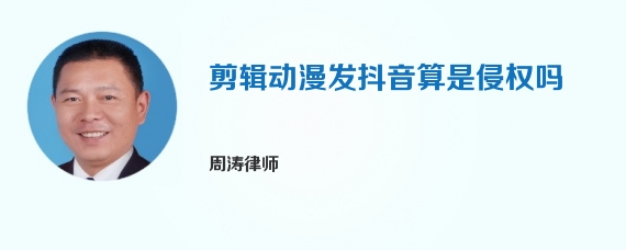 剪辑动漫发抖音算是侵权吗