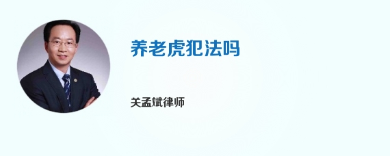 养老虎犯法吗