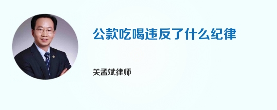 公款吃喝违反了什么纪律