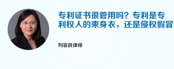 专利证书很管用吗？专利是专利权人的束身衣，还是侵权假冒的紧箍咒？