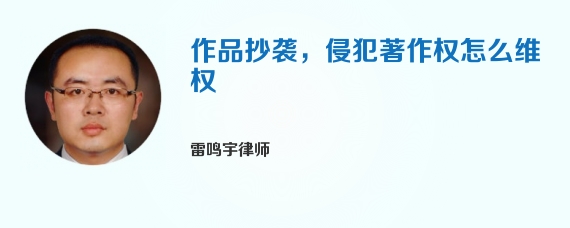 作品抄袭，侵犯著作权怎么维权