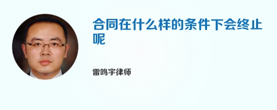 合同在什么样的条件下会终止呢