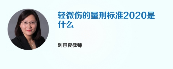 轻微伤的量刑标准2020是什么