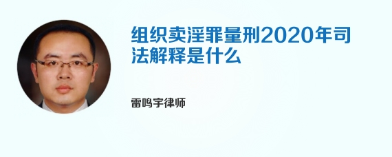 组织卖淫罪量刑2020年司法解释是什么