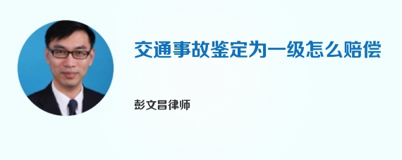 交通事故鉴定为一级怎么赔偿