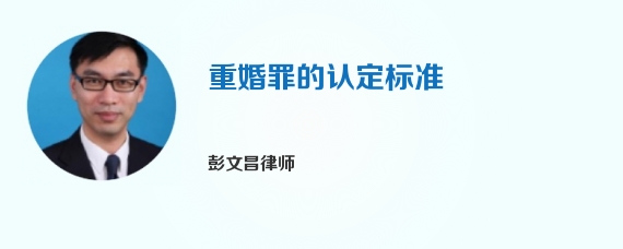 重婚罪的认定标准