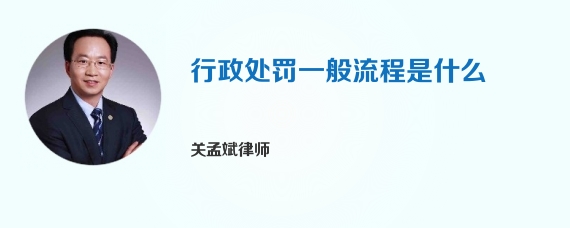 行政处罚一般流程是什么