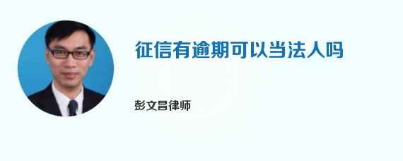 征信有逾期可以当法人吗