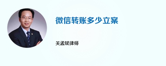 微信转账多少立案